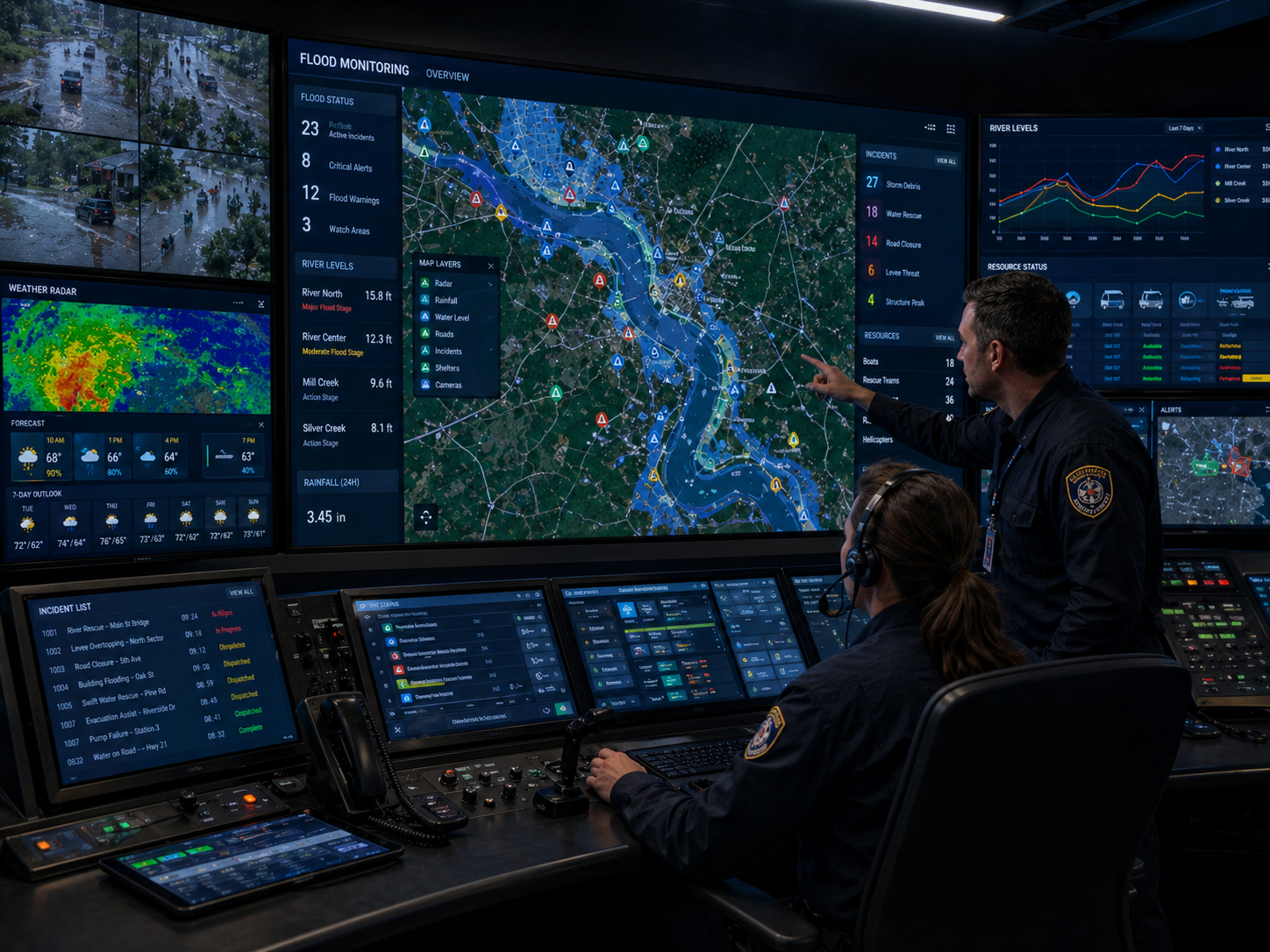 Visual dispatch and command support