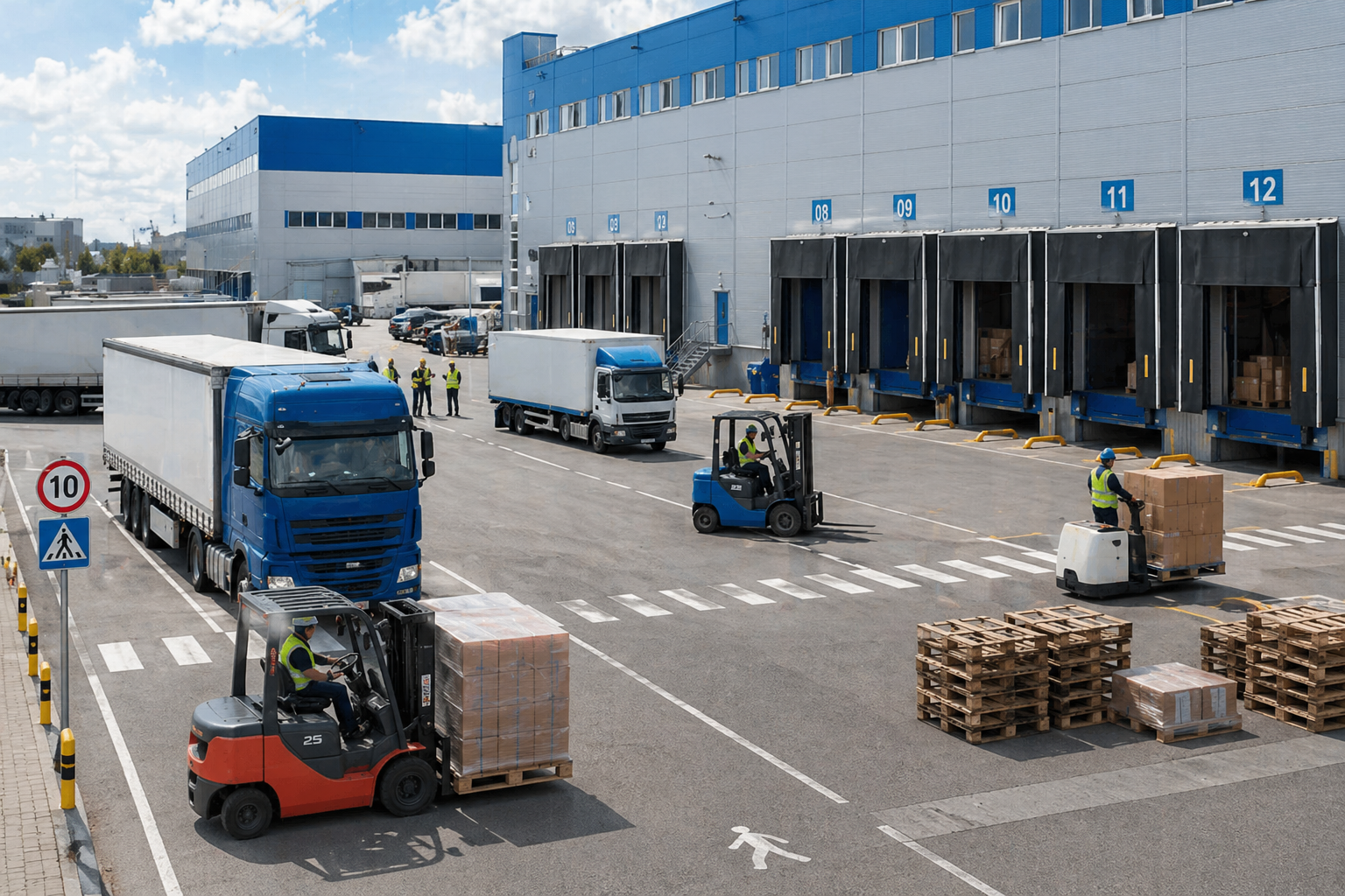 Industrial site and vehicle operation environment