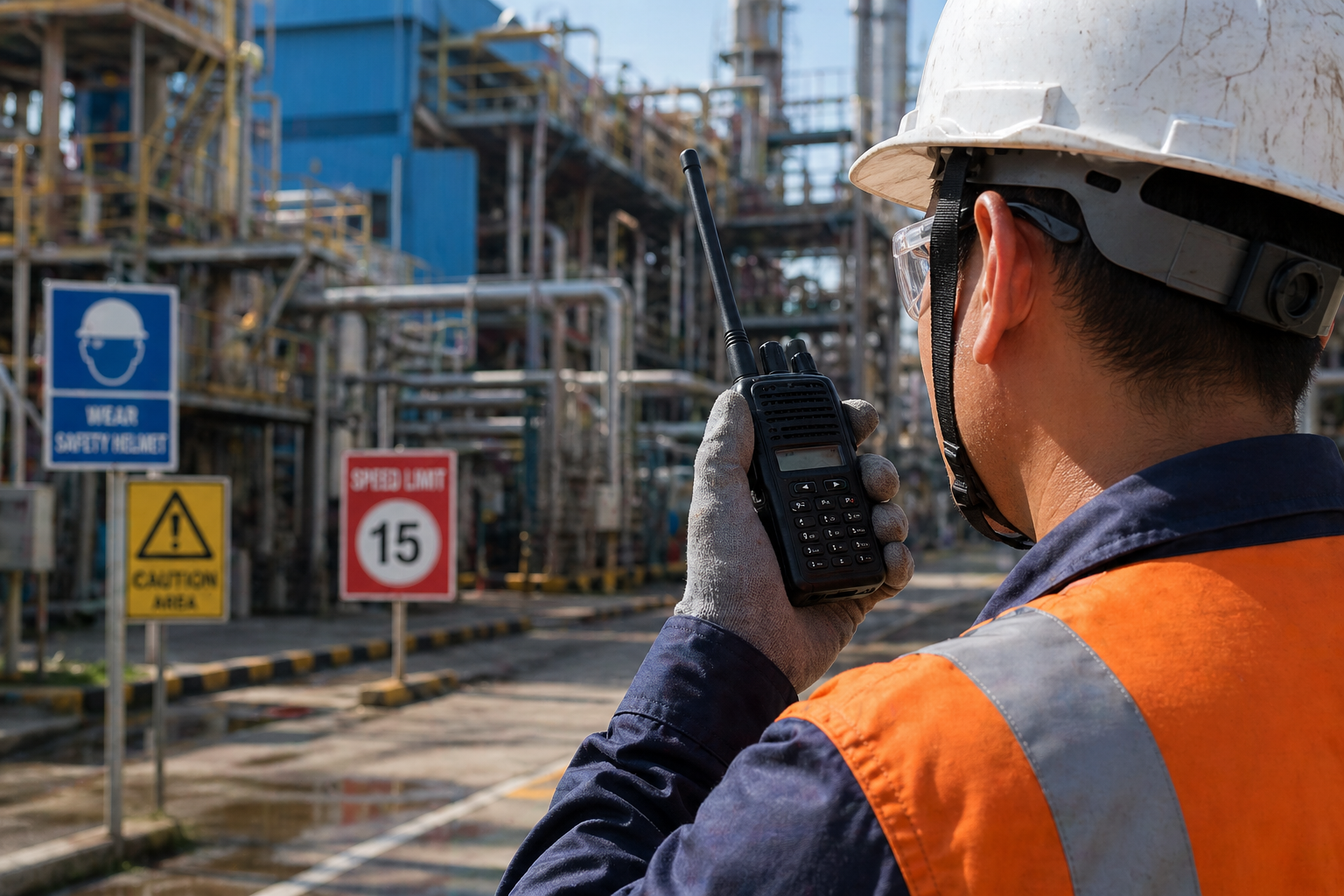 Industrial handheld radio communication