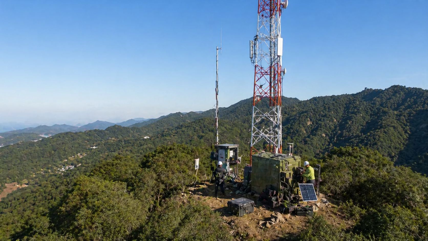 Mountain communication base station and dispatch coverage