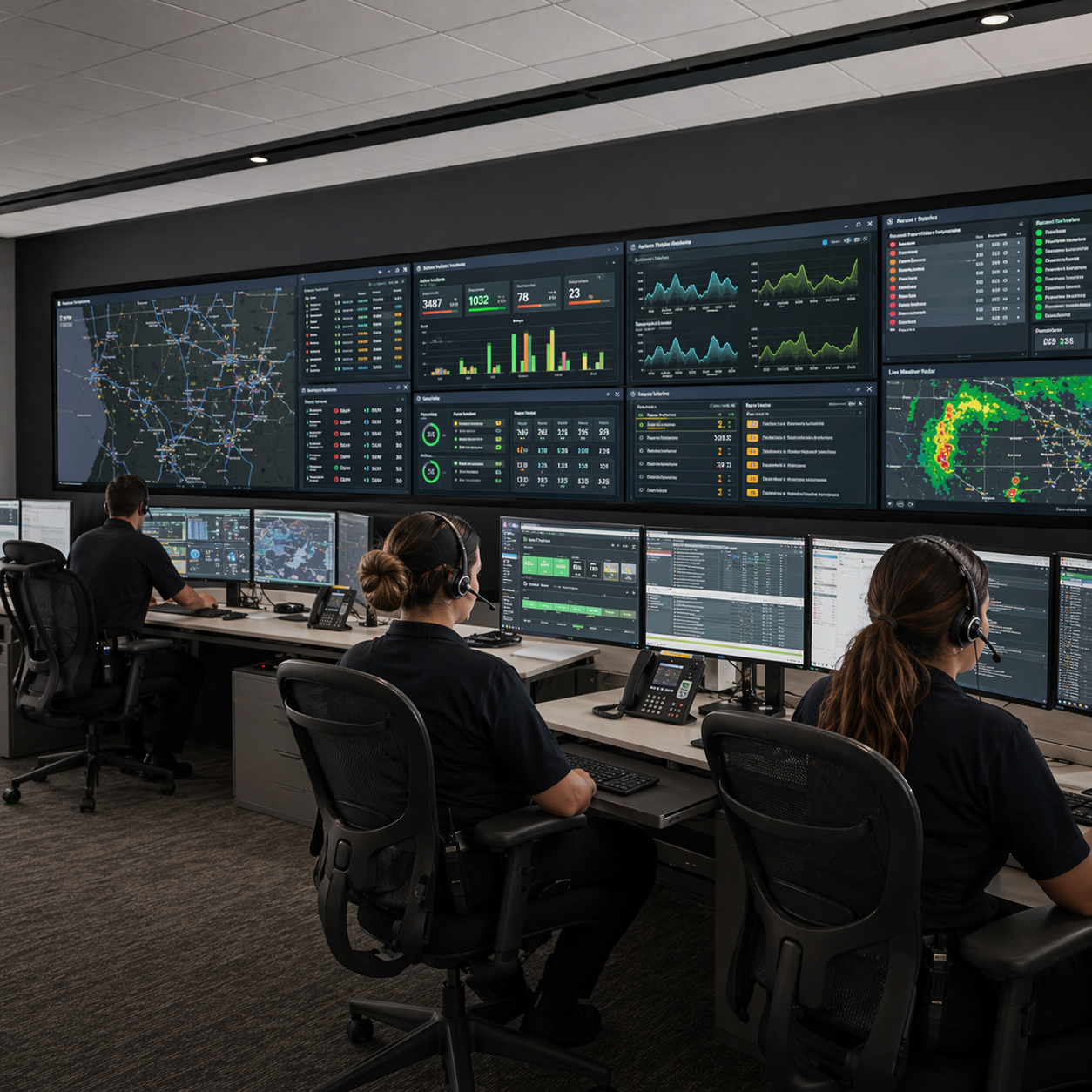 Visual dispatch and command center